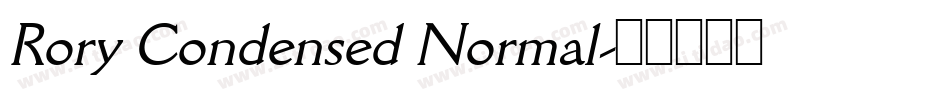 Rory Condensed Normal字体转换